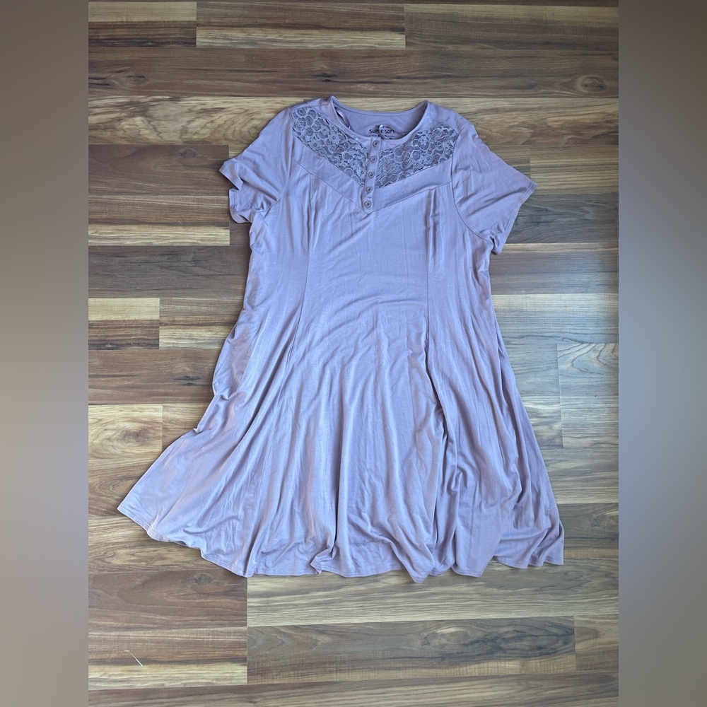 Torrid Super Soft Knit Dress with Lace Detailing | women's 1x